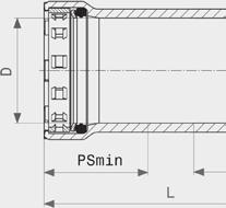 5 tuote DN D L PSmin 738679 15 ½ 68 27 738686 20 ¾ 75 29 738693 25 1 84 34 738709 32 1¼ 110