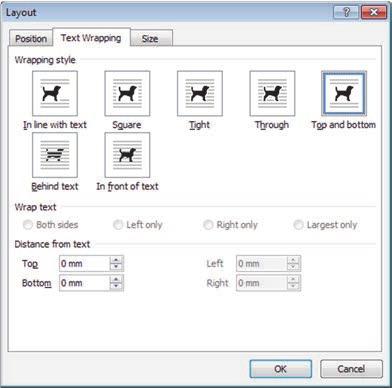 Position (Sijainti) -asetukset. Kuvio 21.