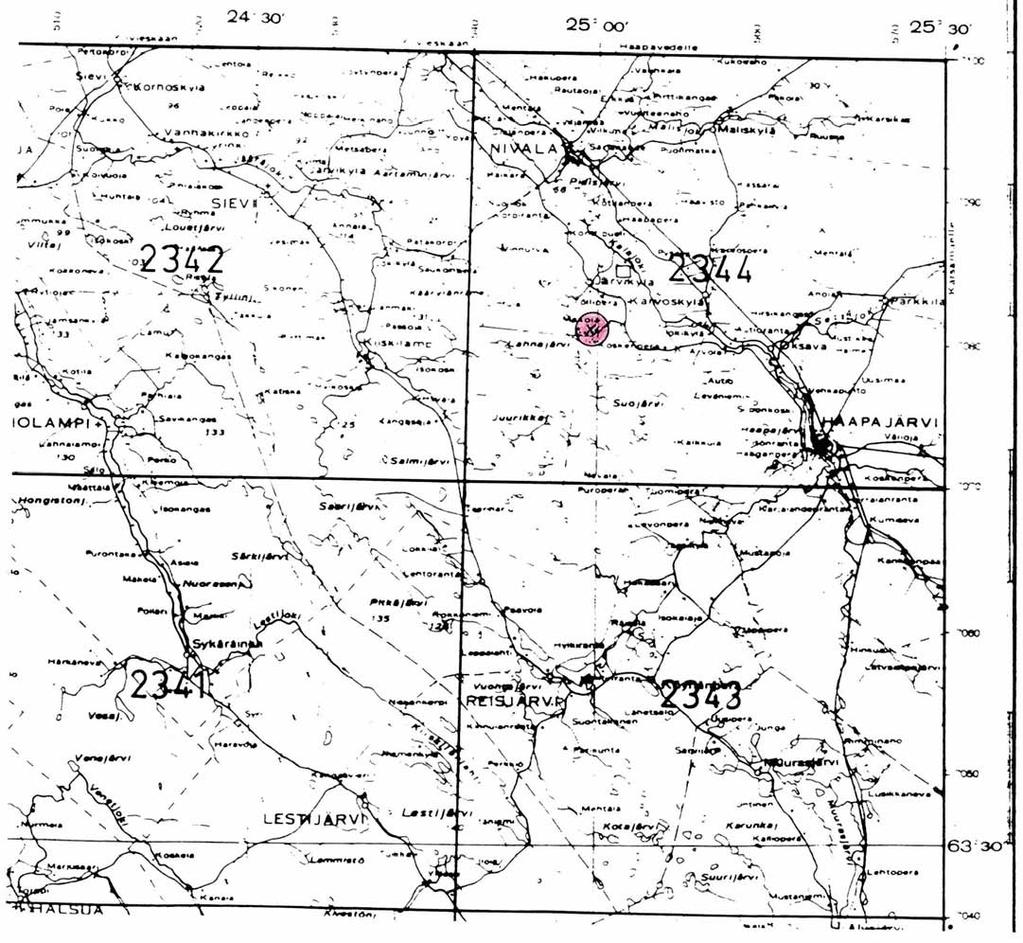 Sijainti 1:4 - - YLEISKARTTA GENERALKARTA 1:4-C Avainsanat: Ni-etsintä,