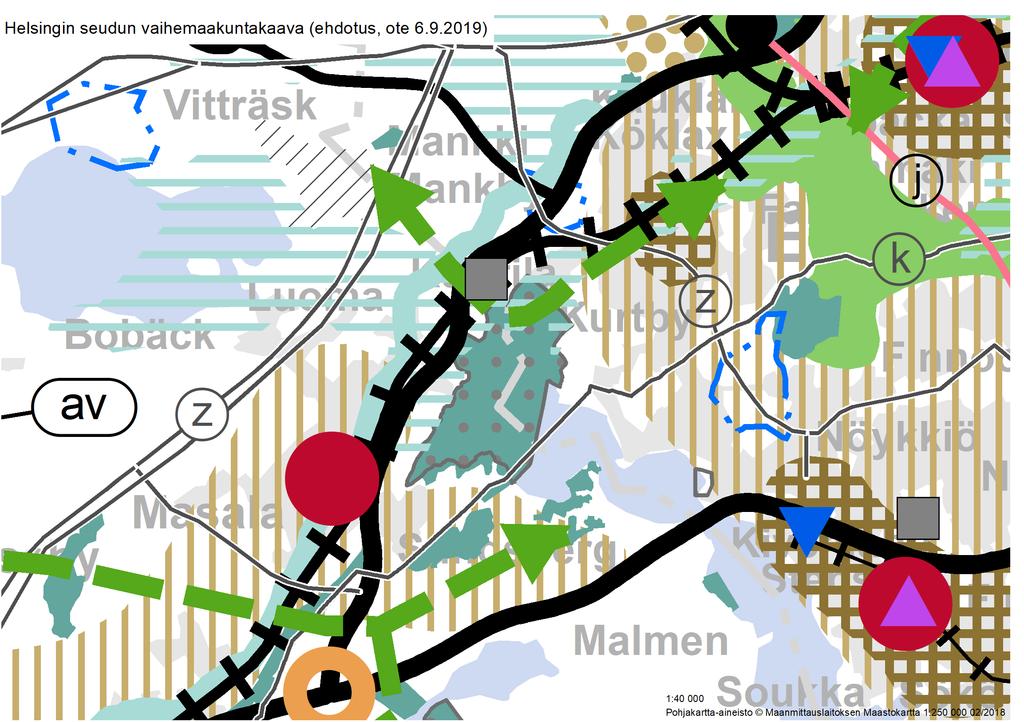 2. Natura-arviointi: Espoonlahti Saunalahti (Kirkkonummi, Espoo) Aluetunnus: FI0100027 Aluetyyppi: SAC Pinta-ala: 223 ha Meripinta-alan osuus: 79 % Merkittävä tie Raskaan raideliikenteen varikko