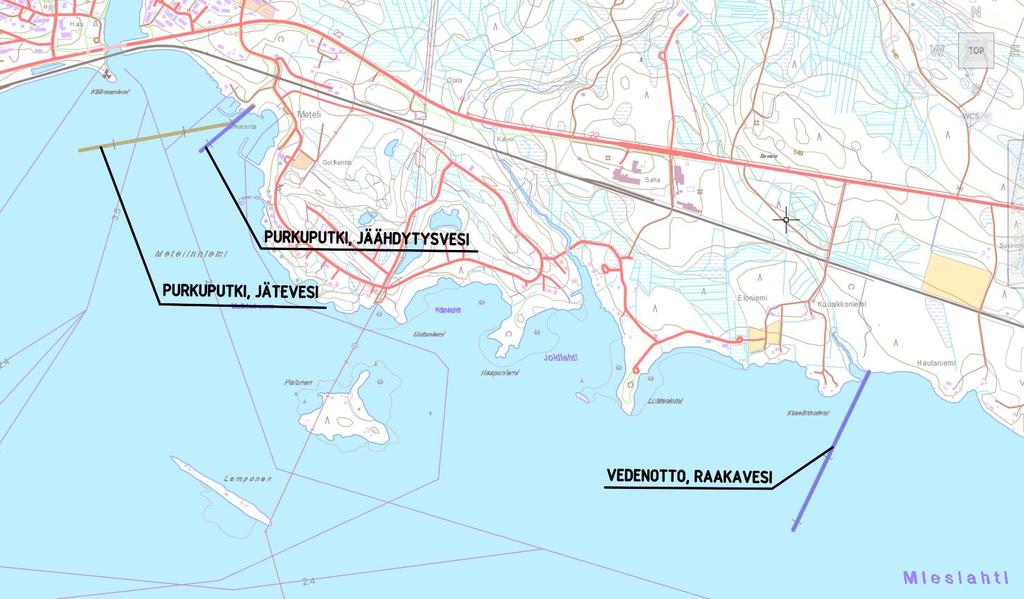 101010295 Järveen asennettavien putkilinjojen esisuunnittelu 3 1 JOHDANTO 2 YLEISTÄ Tässä esisuunnitelmassa esitetään KaiCell Fibers Oy:n Paltamon biojalostamon tehtaan käyttöön tulevien, järveen