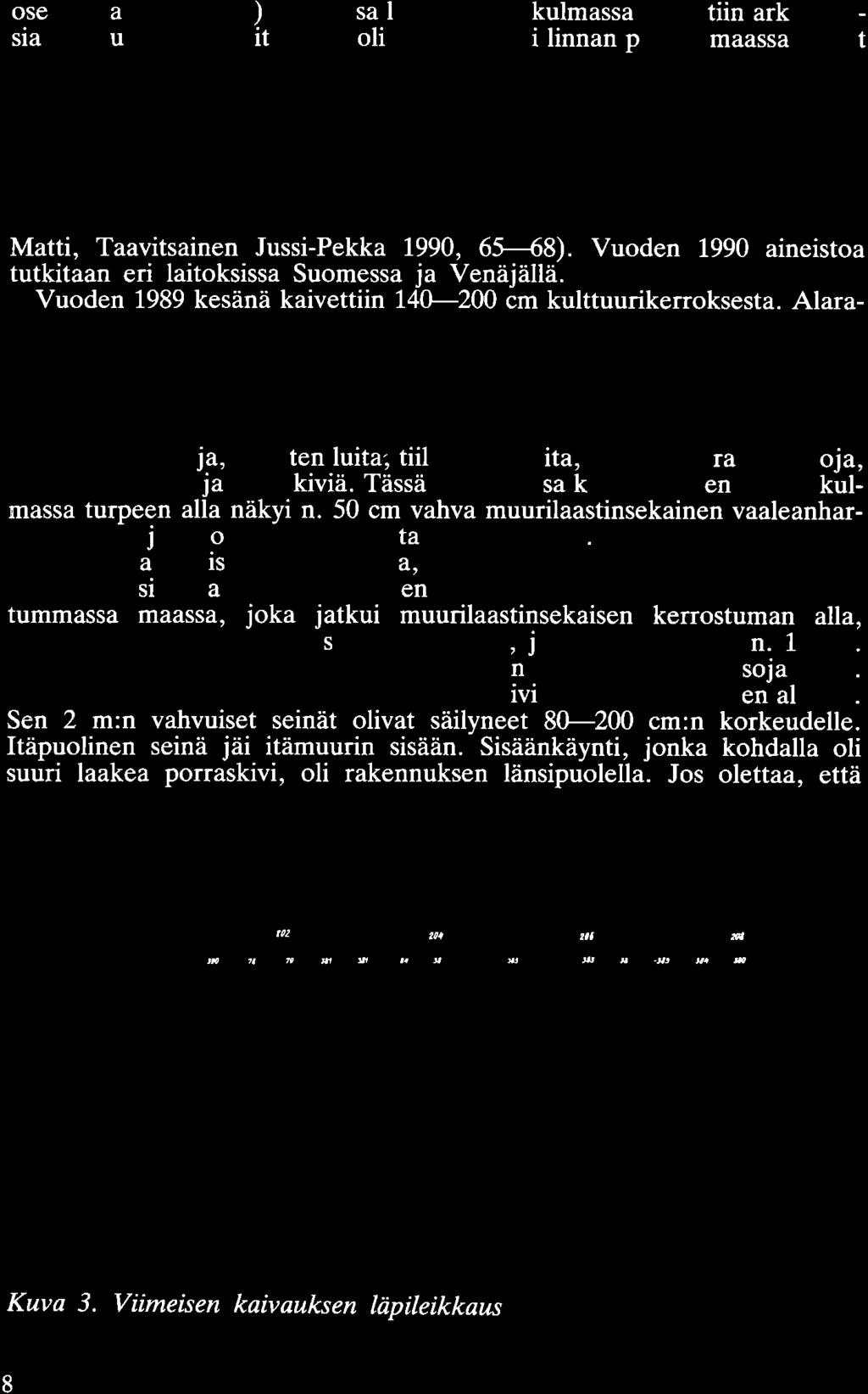 oserskissa (Käkisalmi) Vanhassa linnan koilliskulmassa jatkettiin arkeologisia kaivauksia.