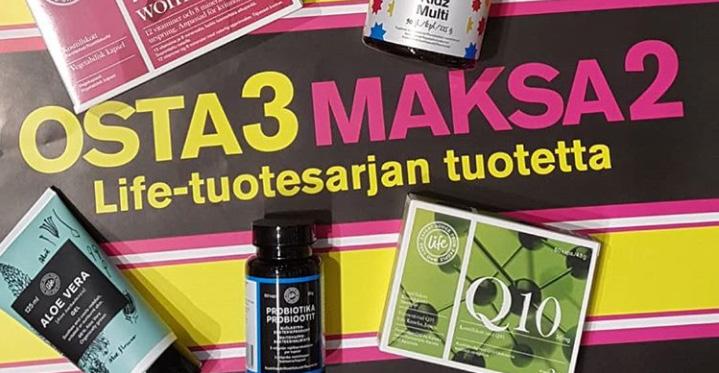 Tarjoukset REDIssä synttäriviikolla pe 20.9.-su 22.9.! K1-KERROS Life REDI REDIn Lifestä saat nyt syntymäpäivätarjouksena Life-tuotesarjan tuotteet Osta 3 Maksa 2!