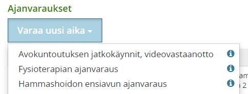 o Mikä terapia on kyseessä: fysioterapia, aikuisten toimintaterapia, aikuisten puheterapia.