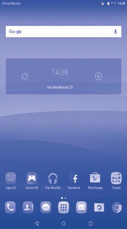1.2.2 Näytön kuvakkeet Google-haku Tilapalkki Puhetoiminnot Kaikki sovellukset Takaisin Koti Viimeksi käytetyt sovellukset Nimi Google-haku Puhetoiminnot Kaikki sovellukset Takaisin Koti Viimeksi