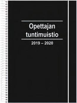 Muovitaskut ja siirrettävät muoviset kirjamerkit. Kalenteriosa: vk 24 2019 vk 30 2020. Suomenkielinen. Kierresidottu. FSC. Koko: 148 x 210 mm (A5). 95 1252 20, Opettajan suunnitelmakalenteri.