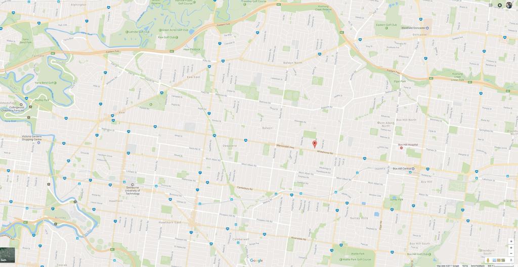 WESTFIELD DONCASTER IVANHOE PUBLIC FREEWAY EASTERN GOLF CLUB ALPHINGTON PARK LATROBE GREEN ACRES KEW ELGAR PARK BOX HILL NORTH PRIMARY SCHOOL GREYTHORN PARK KOONUNG SECONDARY COLLEGE MACLEAY PARK