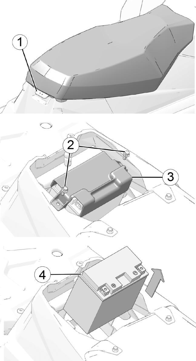 MOOTTORIKELKAN HUOLTO Akku Akku Näissä malleissa käytetään täysin suljettua akkua. Akkukennojen täyttöreikiä suojaavaa sinetöintiä ei saa rikkoa.