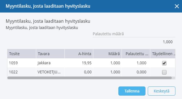 Varastojen väliset siirrot (vain Pro- ja Premium versiot) Lisää varastojen välinen siirto uutena varastotapahtumana.