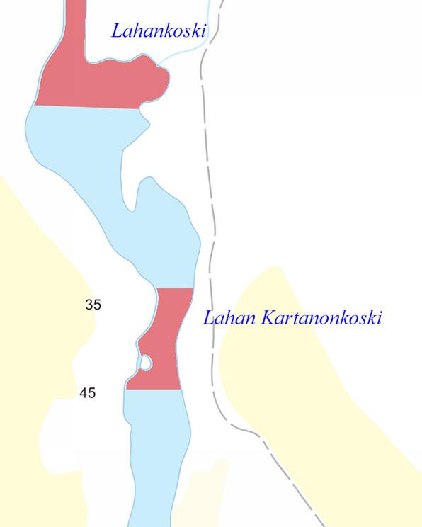 116 Lahan Kartanonkoski, Pornainen Lahan kartanon pohjoispuolella ja hieman Lahankosken alapuolella on pieni koski, jolla ei