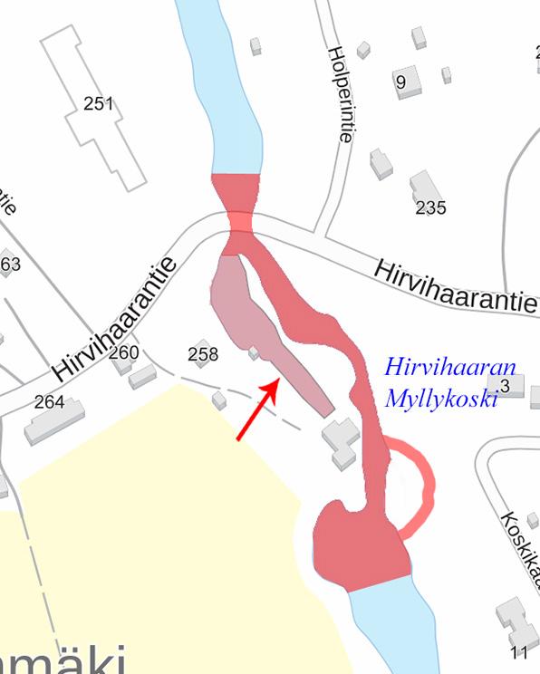 Mukaan kuuluu myös kosken itäpuolella oleva sivu-uoma, jota ei ole merkitty karttaan. Hirvihaarankoski, Mäntsälä Hirvihaarankoski on merkittävä poikastuotantoalue ja kalastuskohde.