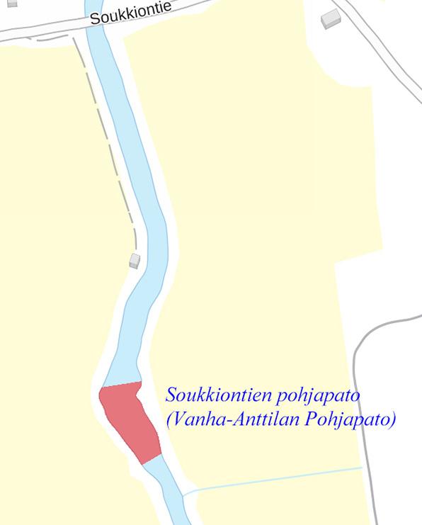 120 Soukkiontien pohjapato, Mäntsälä Soukkiontiestä alavirtaan sijaitseva pohjapato on kunnostettu mahdollistamaan kalan