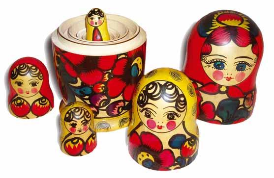 10 Ergebnisse und Analysen Matrjoschkas, die bekannten ineinander passenden russischen Puppen, die hier die Verbindungen zwischen dem Arbeitsvertrag und der rechtlichen Umgebung veranschaulichen,