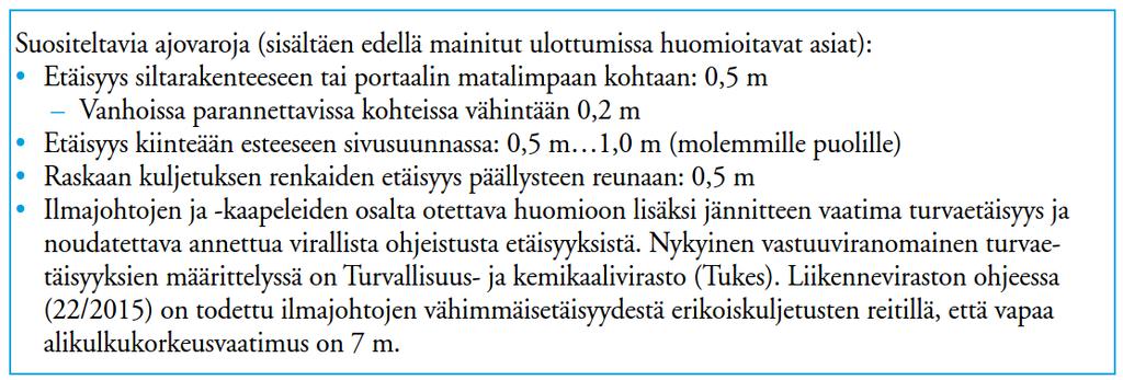 5. Suunnitteluperiaatteet erikoiskuljetusten näkökulmasta (opas sivut 34 51), 2/13