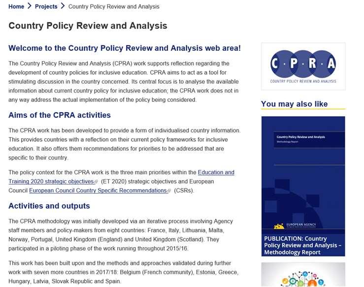 https://www.european-agency.org/projects/country-policy-review-and-analysis 5 Erityisopetuksen strategia. OKM 2007:47 s.