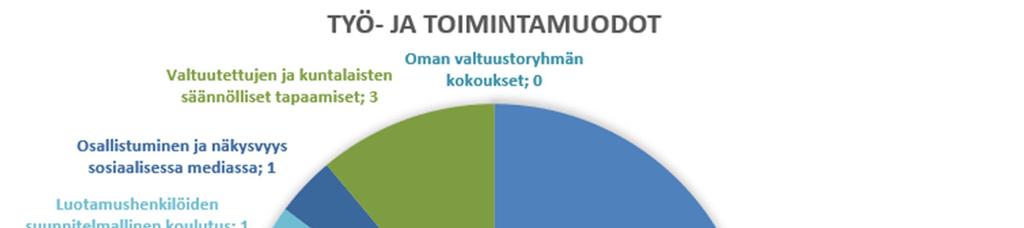 Itsearvioinnissa tiedusteltiin mihin seuraavista työ- ja toimintamuodoista mielestänne tulisi tyisesti panostaa (valtuustoryhmien