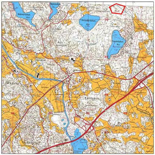 suunnittelualue punaisella rajauksella (Maanmittauslaitos) Foton 10-13 Grundkarta 1:20000 år 1950 (den övre till vänster), 1963 (den övre till