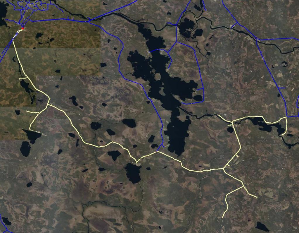 12 Johtolähtö B Toinen tarkasteluun otettu johtolähtö on nimetty johtolähdöksi B. Liitteestä 1 löytyvät johtolähdön yksilöintitiedot.