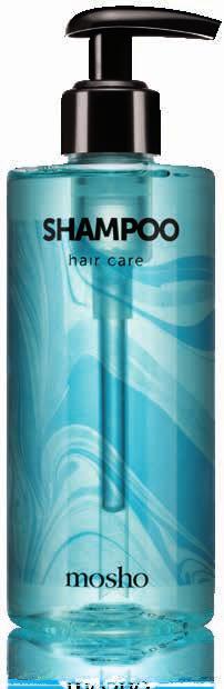 Shampoo pesee hiukset ja hiuspohjan hellävaraisesti.