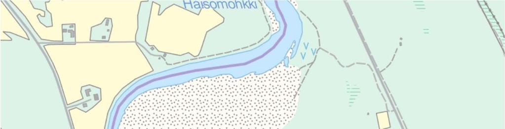2.2 Roavvenjarga Eroosiokohde Kuva 8. Roavevenjargan kohteessa on vähäistä eroosiota (Kuva NVE). Kohde sijaitsee Karigasniemestä noin kilometri Inarijokea alavirtaan.