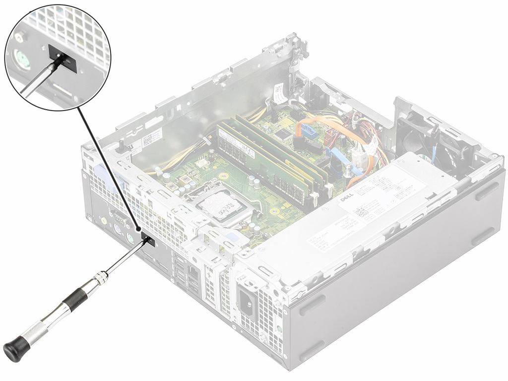 b Liitä USB Type-C -kortin kaapeli emolevyssä olevaan liittimeen [1].