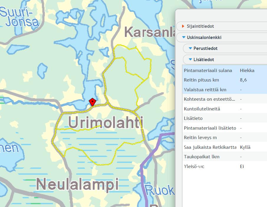 7 3 ULKOILUREITTI Ulkoilureitille ei ole olemassa yhtä virallista määritelmää. Laajasti käsittäen kaikki ulkoiluun toistuvasti käytetyt reitit ovat ulkoilureittejä.