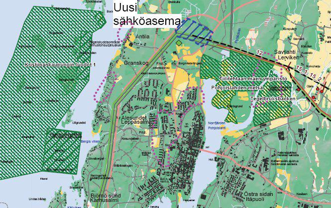 Lähtökohtaisesti tuulivoimapuisto on liitettävä 400 kv jännitteiseen verkkoon, kun tuulivoimapuisto on teholtaan yli 250 MVA tai jos tuulivoimapuiston yhteisteho on 100 250 MVA ja tuulivoimapuistoa