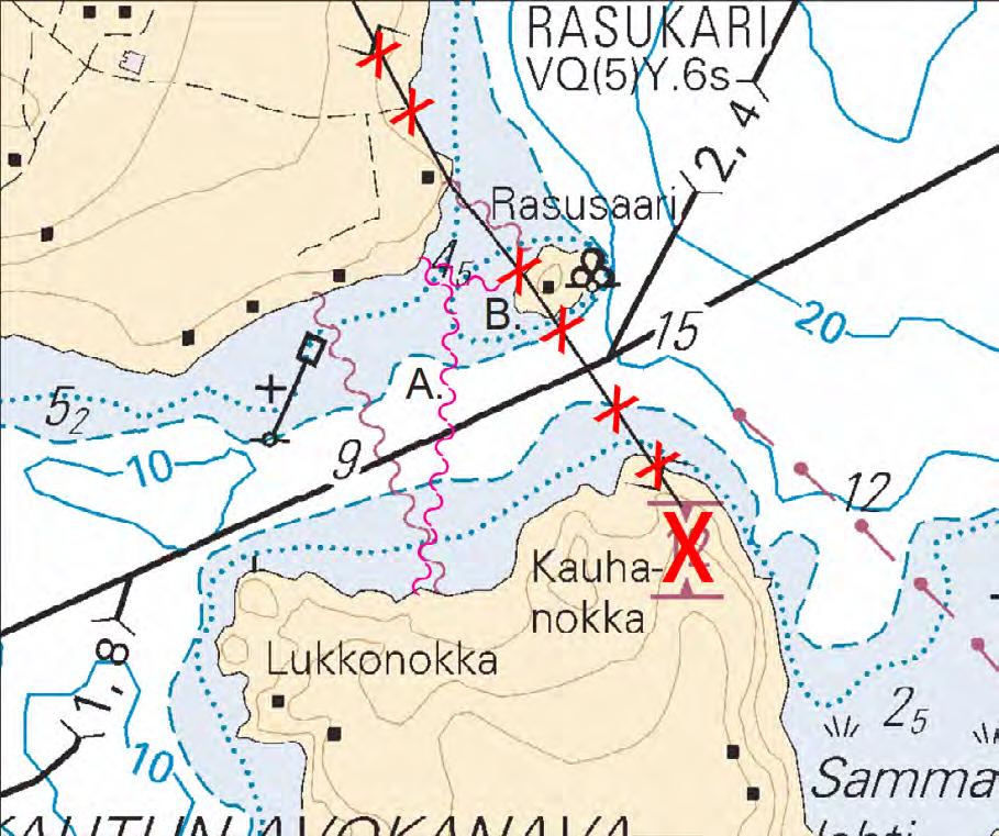2) 61 59.081 N 24 07.052 E 3) 61 59.095 N 24 07.554 E 4) 61 59.158 N 24 08.062 E Loppu/ändpunkt/end point II. Poista ilmajohto väliltä Stryk luftledning mellan Delete overhead cable between: 61 57.