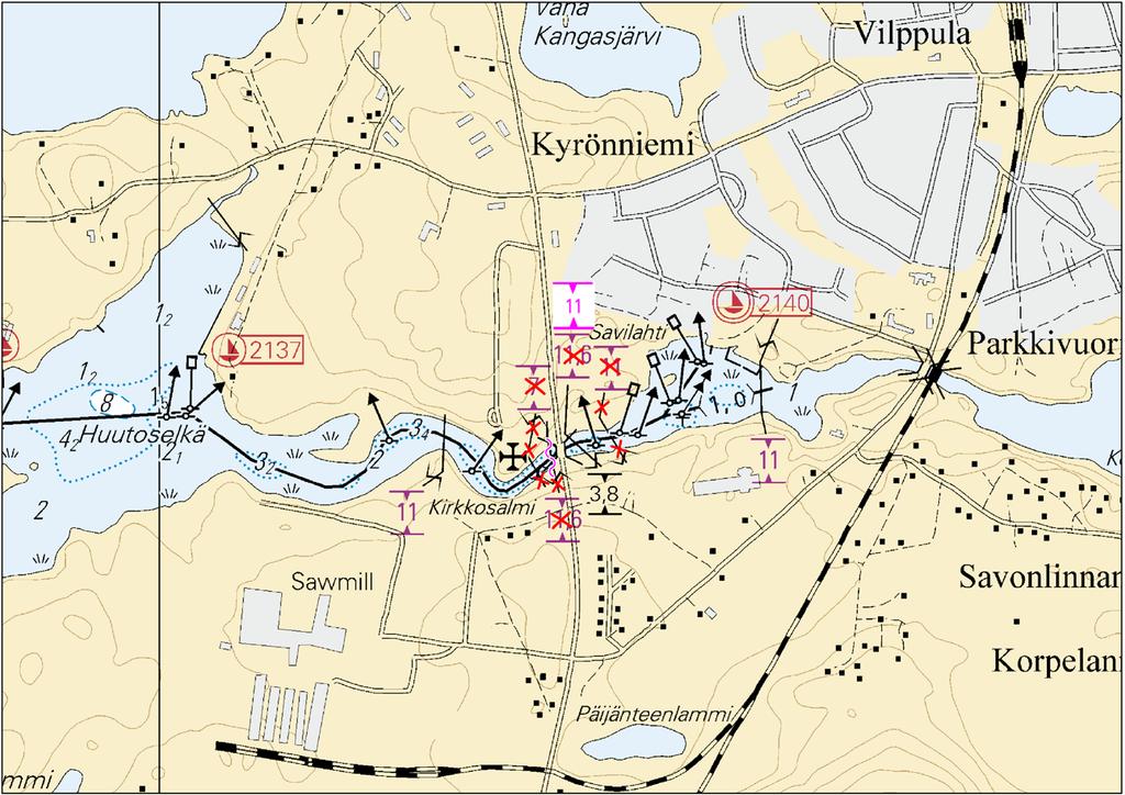 62 00.71 N 62 00.81 N 24 29.11 E 24 29.08 E B. Poista ilmajohto väliltä Stryk luftledning mellan Delete overhead cable between: 62 00.70 N 24 29.15 E 62 00.79 N 24 29.11 E C.