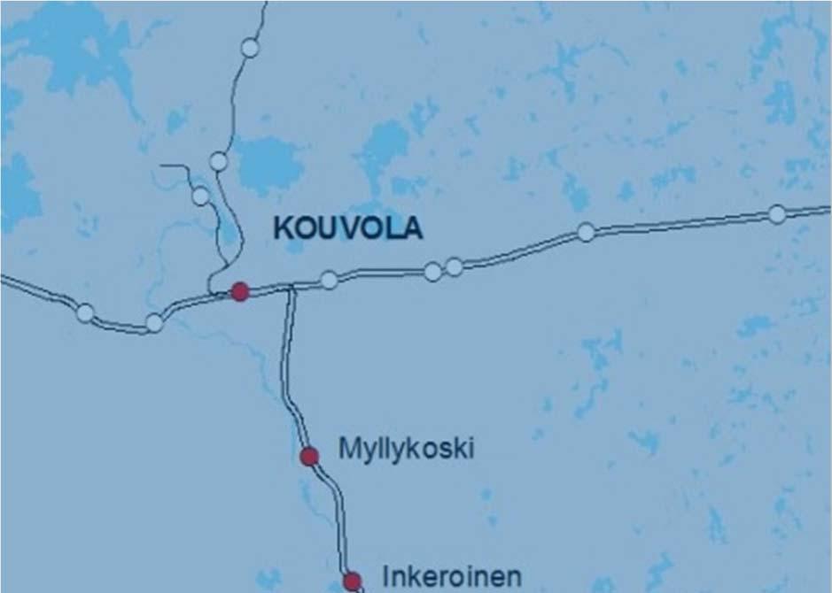 KOKOHA 2019-2025 Kouvola-Kotka/Hamina ratahanke, 98 M Perusparannusosuus, 26 M Päällysrakenteen ja vaihteiden uusinnat ratapihoilla ja linjalla Suurivuoren tunnelin