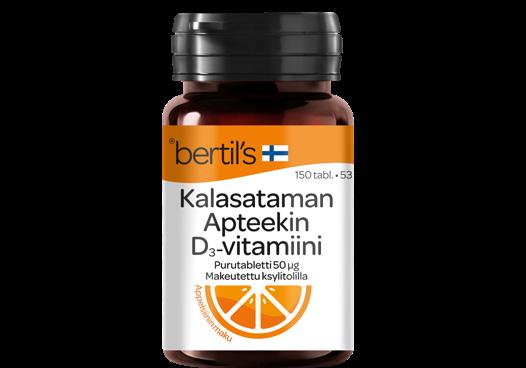 K1-KERROS Kalasataman apteekki Bertil s Kalasataman apteekin D-vitamiini 50 mikrog. 150 tabl.