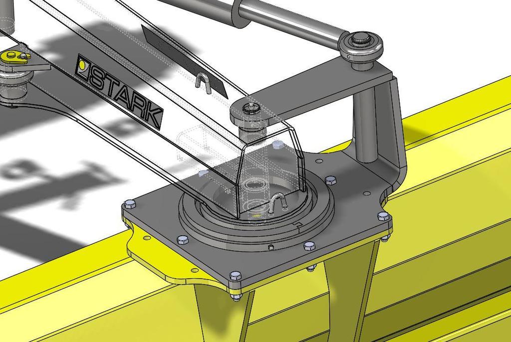 Attach the grader s hydraulic hoses. Make sure you always connect the same cylinder s hoses to the same tractor hydraulic valve, and not cross them. Lift and lock the grader s support leg.