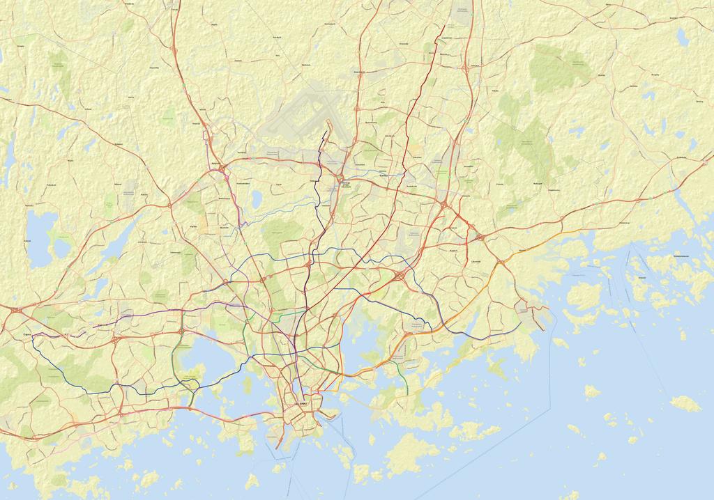 KERAVA KERVO Baanaverkosto Lentoasema Junaraiteet TUUSULA Korso TUSBY Metroraiteet Kuntarajat Länsibaana (Helsingin asema Soukka) Munkkiniemenbaana (Hietaniemi Etelä-Leppävaara) VANTAA