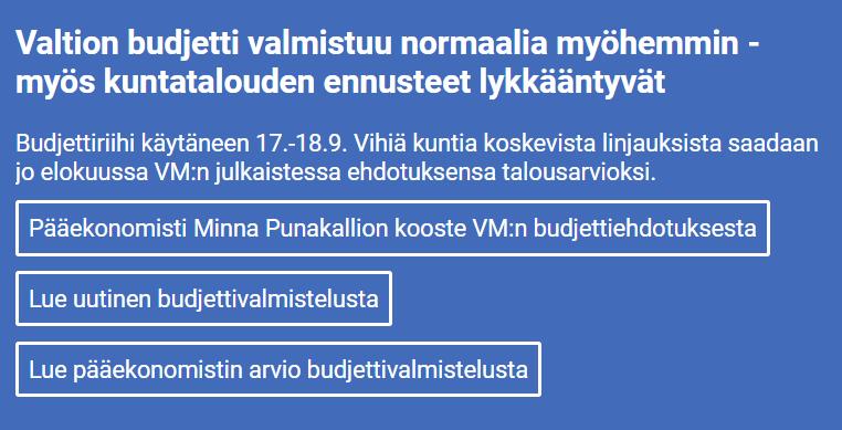 Kuntatalousohjelma Minna