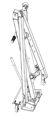 5. Fix one side of the flat support beam (7) on the base with bolt, nut and washer (23, 26, 27). Fix then the post to the base with bolt (M14x90, 32), washer (26) and M14 nut (27). 6.