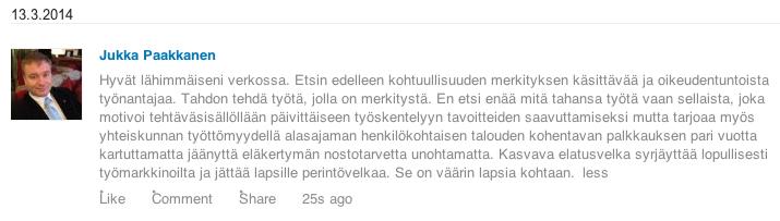 ILMOITUS TYÖVOIMAVIRANOMAISILLE