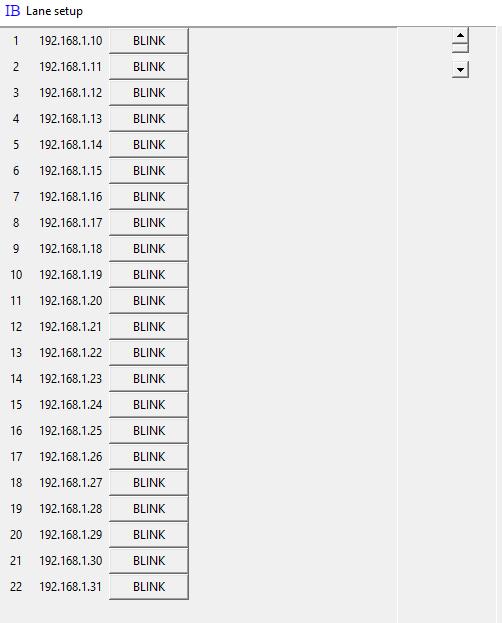 : Kuva 8: Lane Setup -näkymä 4 Kilpailun järjestäminen Inband Range Officer -ohjelman päänäytöstä pääsee kilpailutilaan painamalla QUICK MATCH nappia.