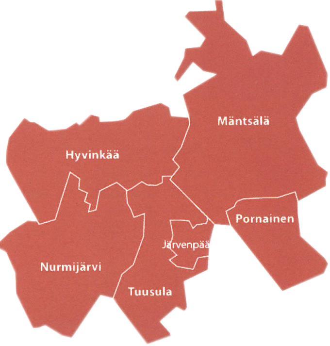 KESKI-UUDENMAAN SOTE (KEUSOTE) Vapaaehtoinen kuntayhtymä 2017 Kuntayhtymässä ovat mukana Hyvinkää, Järvenpää, Mäntsälä, Nurmijärvi, Pornainen ja Tuusula.