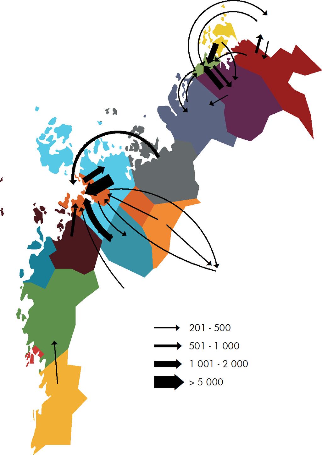 Kommunerna i Österbotten, pendling Pohjanmaan kunnat, pendelöinti Municipalities in Ostrobothnia, commuting 2015 Isokyrö - Storkyrö Kaskinen - Kaskö Korsnäs Kristinestad - Kristiinankaupunki