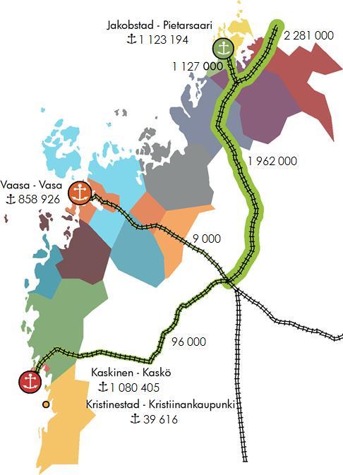 Ulkomaan tavaraliikenne satamittain Utrikes godstrafik över enskilda hamnar