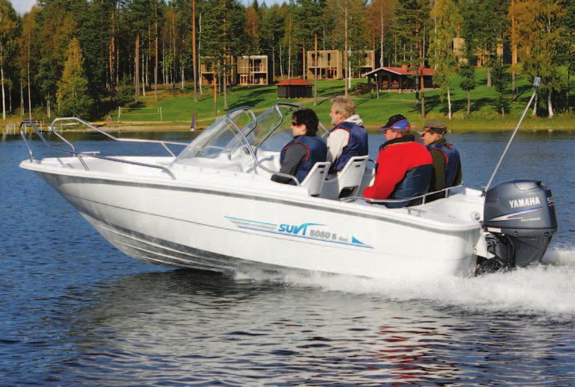 SADEVESITYHJENEVÄT OHJAUSPULPETTIVENEET 5050 SR Duo 50 HV 29 s 28 s 40 HV 27 s 26 s 5,08 m 2,08 m 380 kg KANTAVUUS 5 40-50 HV Tuulilasit Kaiteet Säädett.