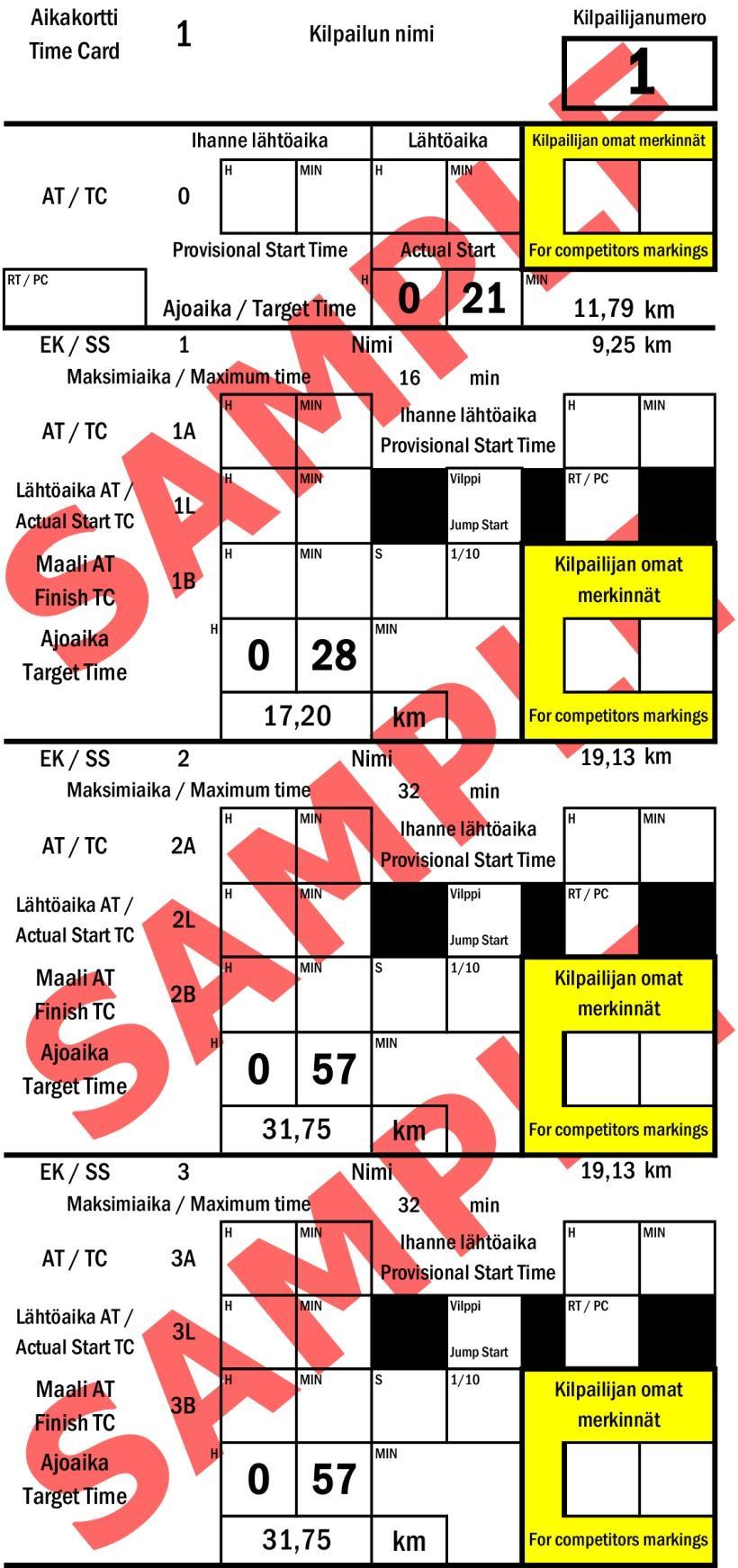 Aikakorttimalli Kyseessä EI ole KV-aikakortti ulkoasustaan huolimatta.