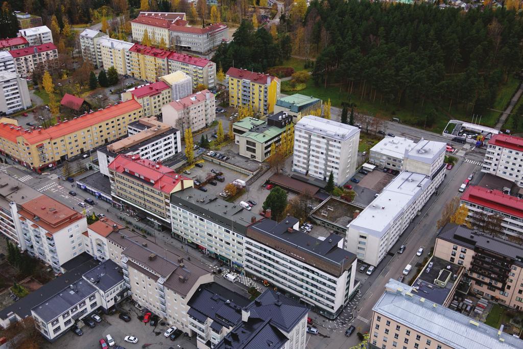 nykytilanne Keskusseurakuntatalo Harju Yliop is tonka tu atu k n se k p-alue ja piha