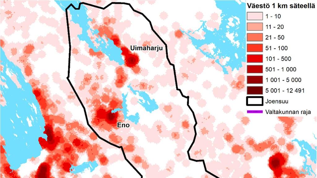 Näin maa-alaltaan pienestä ja tiiviisti asutusta, kaupunki- ja kaupunkimaisia alueita sisältäneestä kunnasta oli rakentunut pinta-alaltaan laaja sekä kaupunki- että maaseutualueista koostuva alueiden