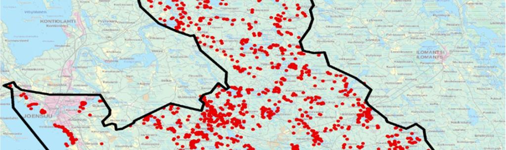 Joensuun ydinmaaseudun työpaikkojen kehityksen arviointiin liittyy suurta epävarmuutta, koska aluetyypillä on vain 300-400 työpaikkaa.