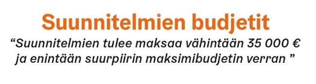 Kaupungin toimialat tekivät suunnitelmille kustannuslaskelman, jossa huomioidaan kaikki suunnitelman toteuttamisesta