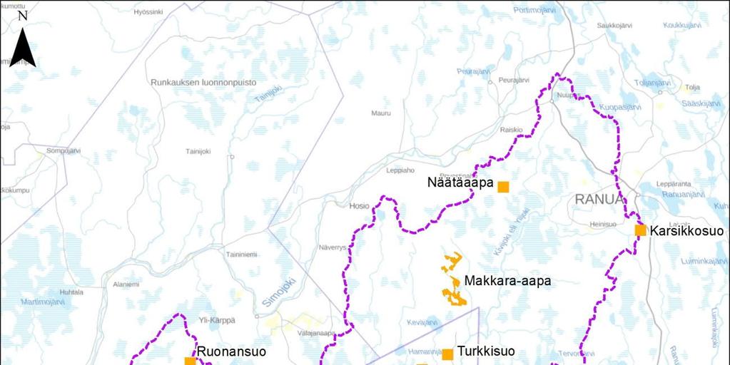 Taulukko14-11 Nykyisten turvetuotantolaueiden vuosikuormitus (brutto) Kivijoen ylä-, keski- ja alaosan alueella sekä Makkara-aavan arvioidut tuotantovaiheen kuormitukset.