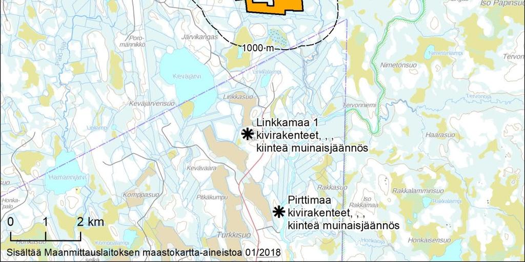 3 Arviointimenetelmät ja epävarmuustekijät Arviointiselostuksessa turvetuotantoalueen vaikutusten arviointi maisemaan ja kulttuuriperintökohteisiin perustuu asiantuntija arvioon olemassa olevan