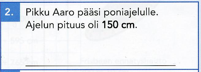 Seuraavassa kuvion 13 tehtävässä oppilaalle annetaan mahdottomia numerotietoja tai mittayksiköitä, jotka hänen täytyy muuttaa järkeviksi.