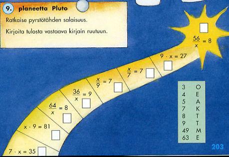 Kuvioiden 26 ja 27 tehtävät ovat molemmat YS tason tuottamistehtäviä. Oppilas joutuu itse kehittämään tehtävän ratkaisustrategian ja ratkaisemaan kehittämänsä lausekkeen vastauksen tuottamiseksi.